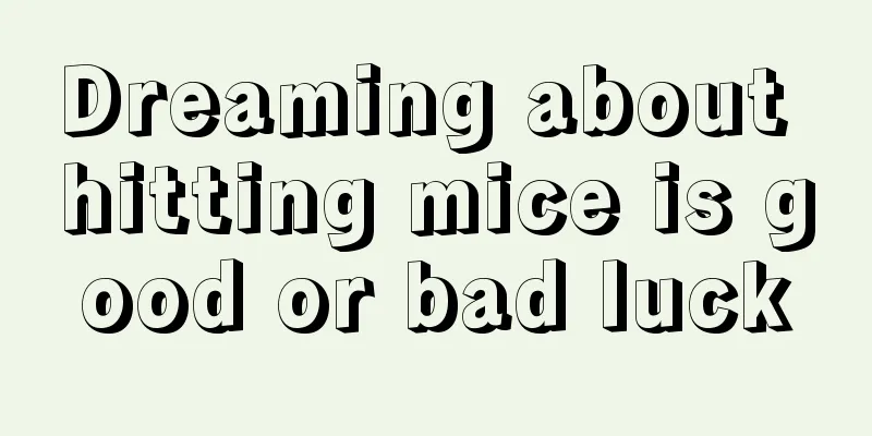 Dreaming about hitting mice is good or bad luck