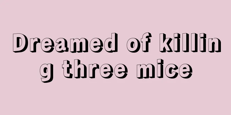 Dreamed of killing three mice