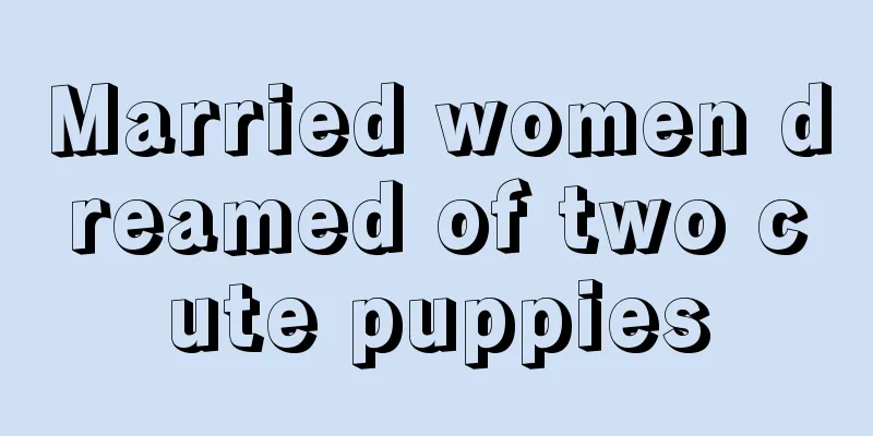 Married women dreamed of two cute puppies