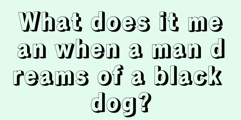 What does it mean when a man dreams of a black dog?