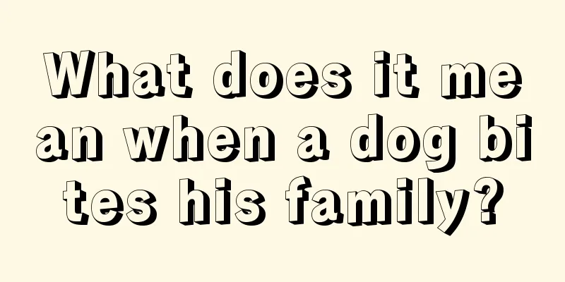 What does it mean when a dog bites his family?