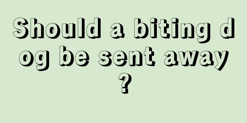 Should a biting dog be sent away?