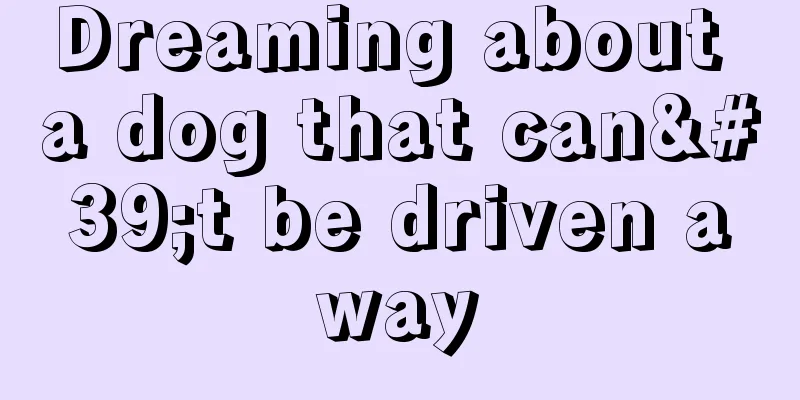 Dreaming about a dog that can't be driven away