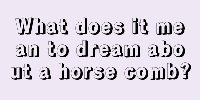 What does it mean to dream about a horse comb?