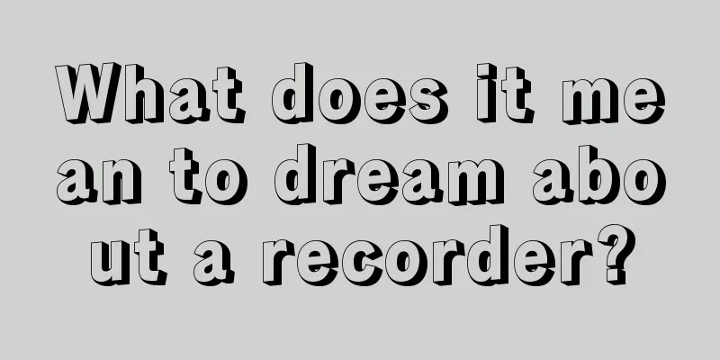 What does it mean to dream about a recorder?