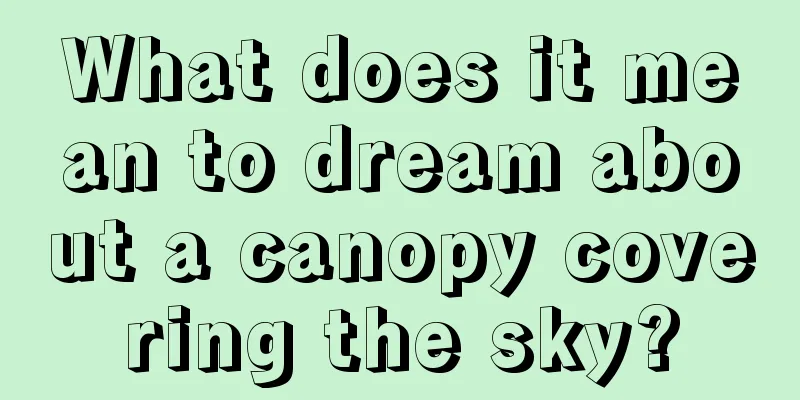 What does it mean to dream about a canopy covering the sky?