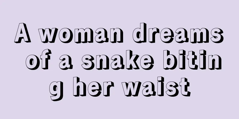 A woman dreams of a snake biting her waist