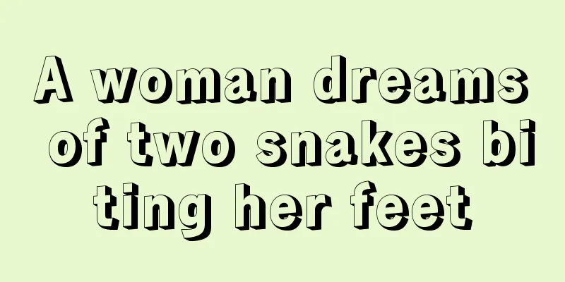 A woman dreams of two snakes biting her feet