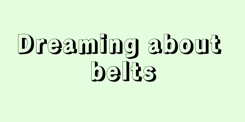 Dreaming about belts