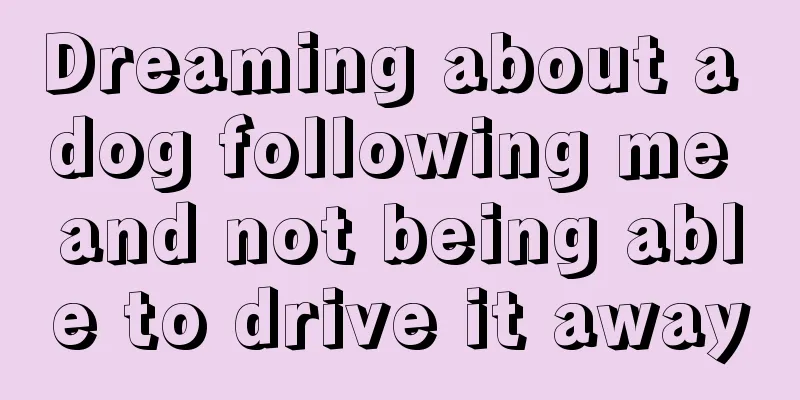 Dreaming about a dog following me and not being able to drive it away