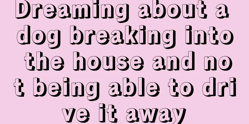 Dreaming about a dog breaking into the house and not being able to drive it away