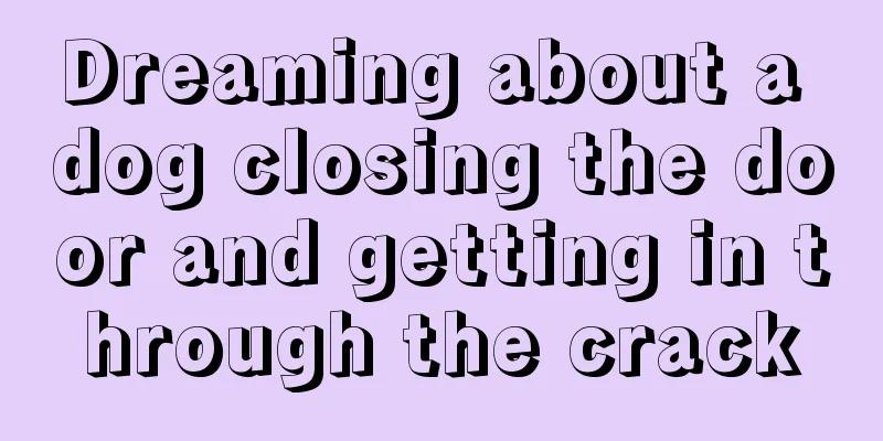 Dreaming about a dog closing the door and getting in through the crack