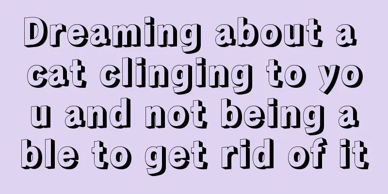 Dreaming about a cat clinging to you and not being able to get rid of it