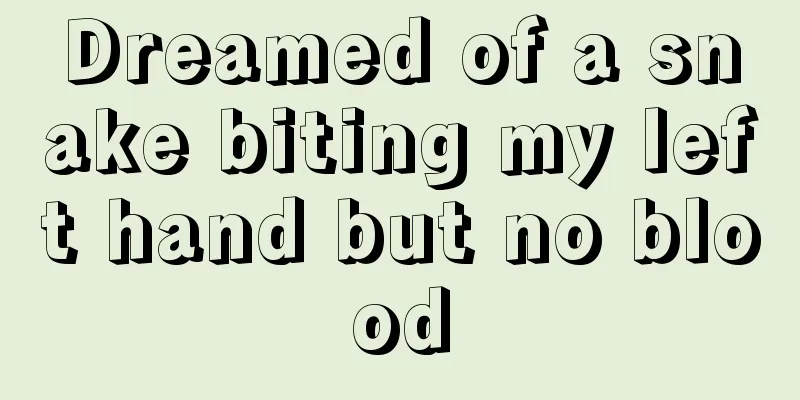 Dreamed of a snake biting my left hand but no blood