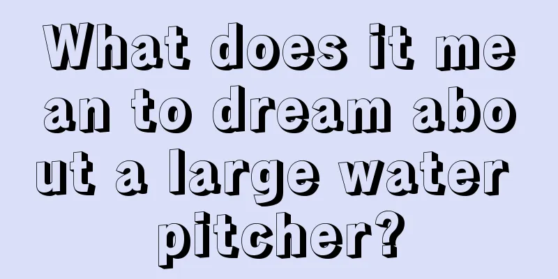 What does it mean to dream about a large water pitcher?