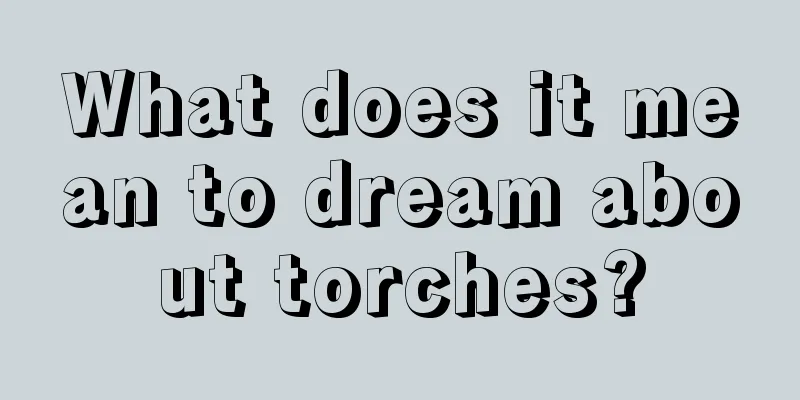 What does it mean to dream about torches?