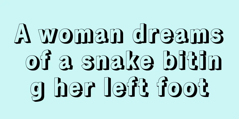 A woman dreams of a snake biting her left foot