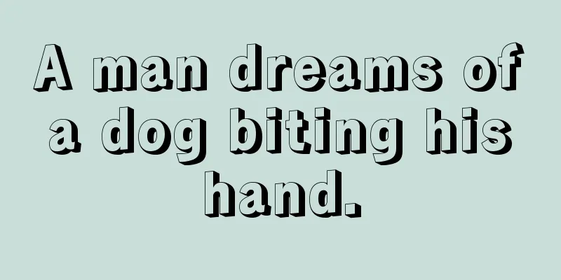 A man dreams of a dog biting his hand.