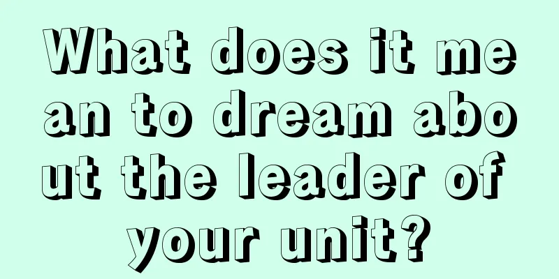 What does it mean to dream about the leader of your unit?