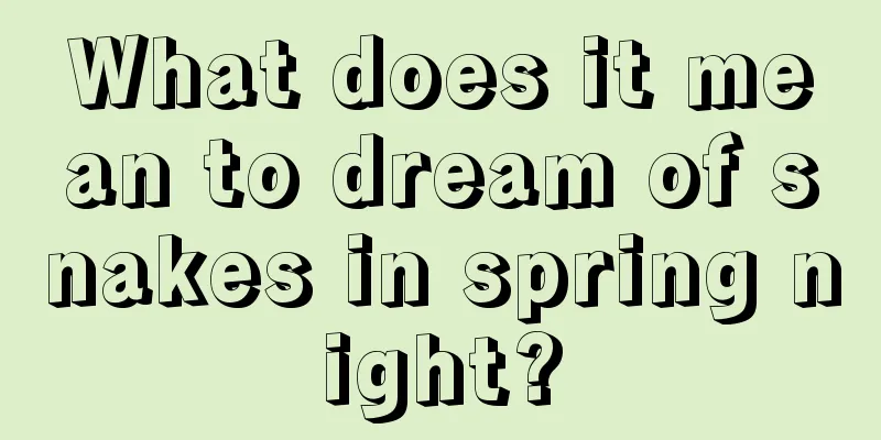 What does it mean to dream of snakes in spring night?