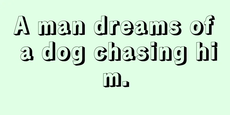 A man dreams of a dog chasing him.