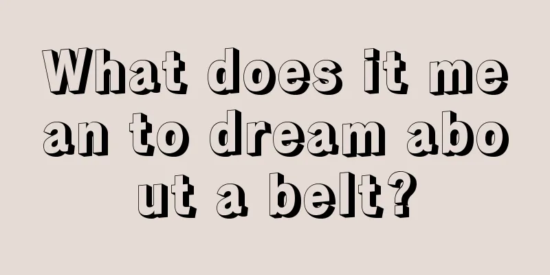 What does it mean to dream about a belt?