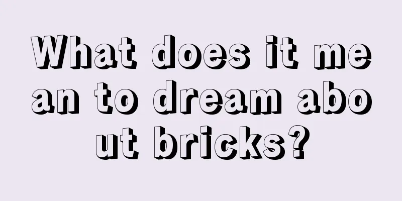 What does it mean to dream about bricks?