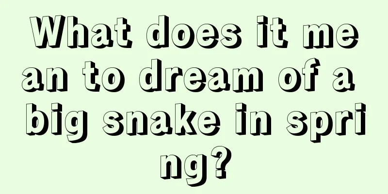 What does it mean to dream of a big snake in spring?