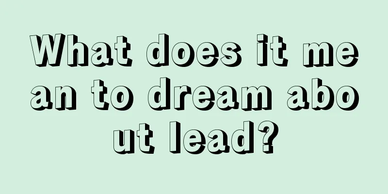 What does it mean to dream about lead?