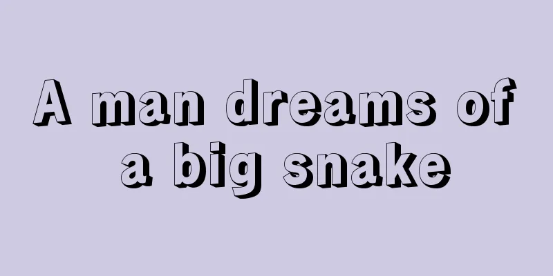 A man dreams of a big snake