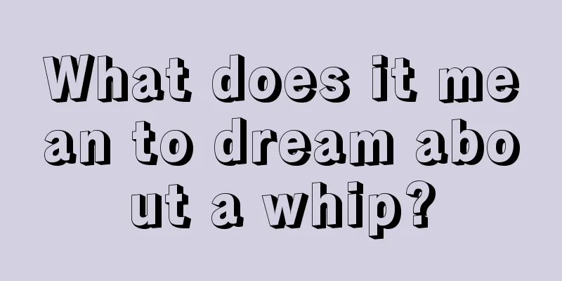 What does it mean to dream about a whip?