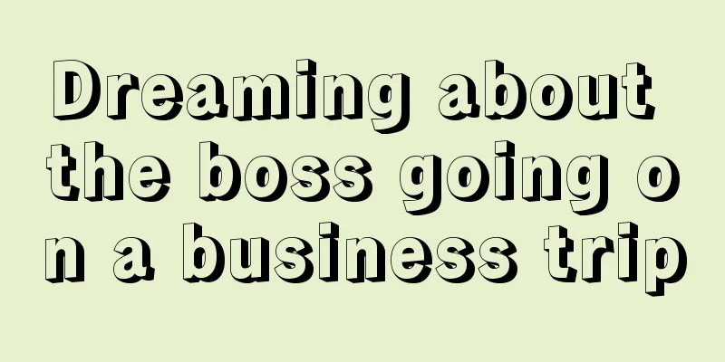 Dreaming about the boss going on a business trip