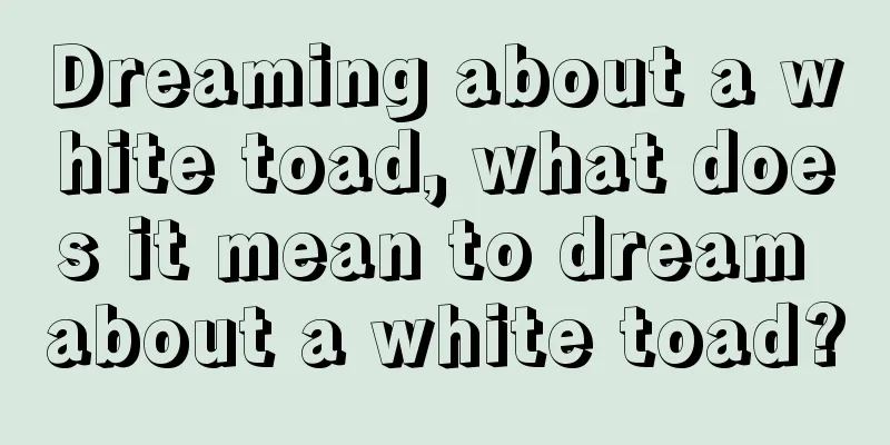 Dreaming about a white toad, what does it mean to dream about a white toad?