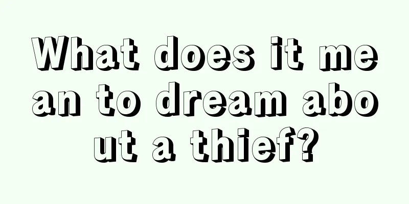 What does it mean to dream about a thief?