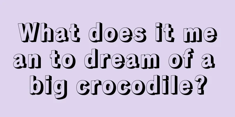 What does it mean to dream of a big crocodile?