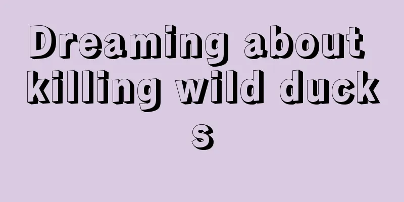 Dreaming about killing wild ducks