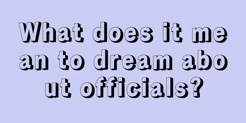 What does it mean to dream about officials?