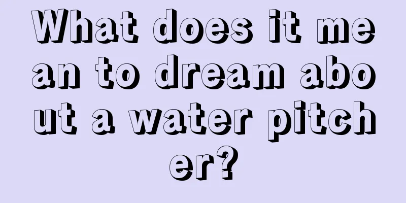 What does it mean to dream about a water pitcher?