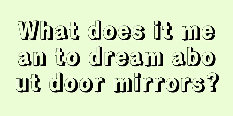 What does it mean to dream about door mirrors?