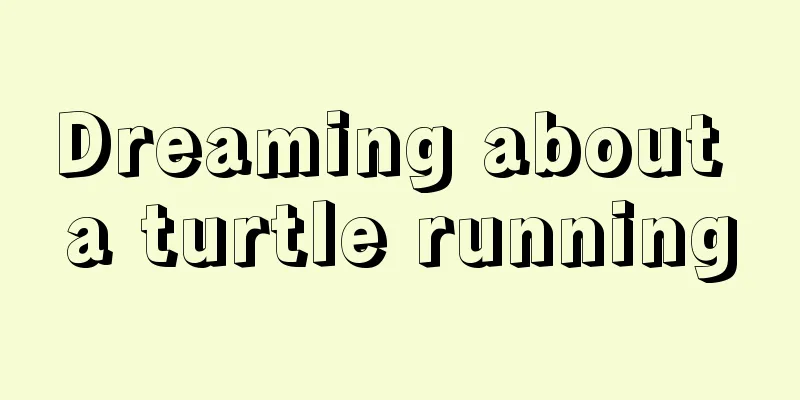 Dreaming about a turtle running