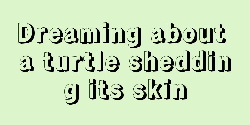 Dreaming about a turtle shedding its skin