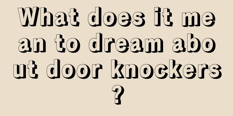 What does it mean to dream about door knockers?