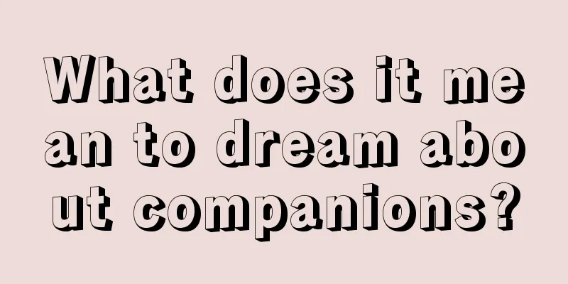 What does it mean to dream about companions?