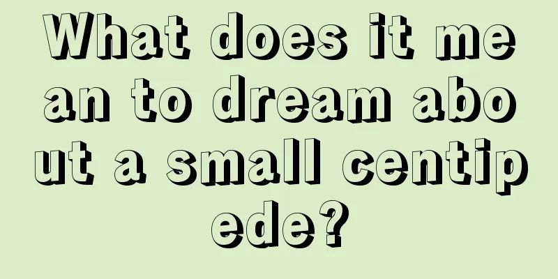 What does it mean to dream about a small centipede?