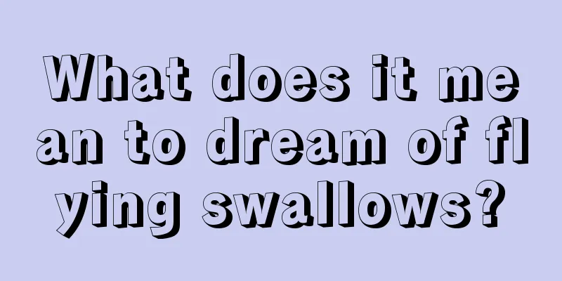 What does it mean to dream of flying swallows?