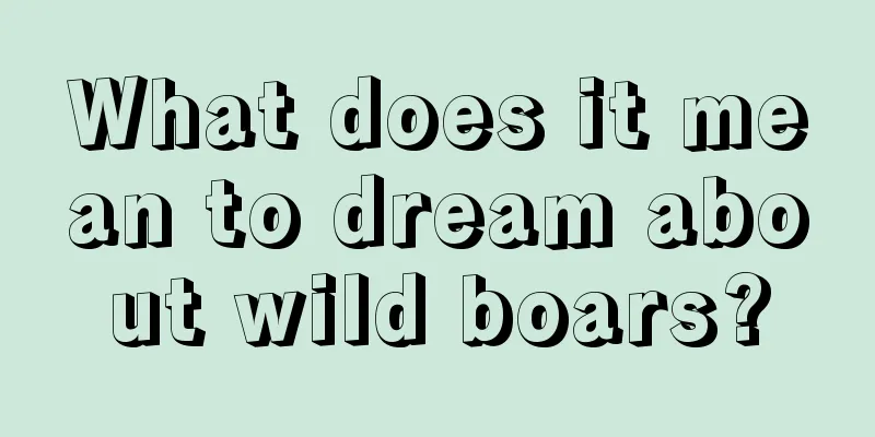 What does it mean to dream about wild boars?