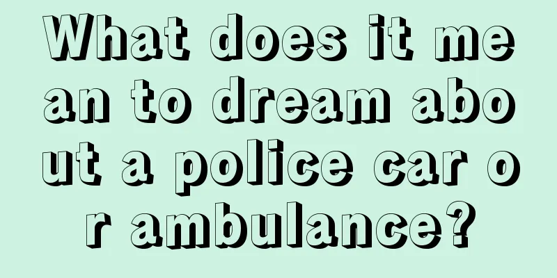 What does it mean to dream about a police car or ambulance?