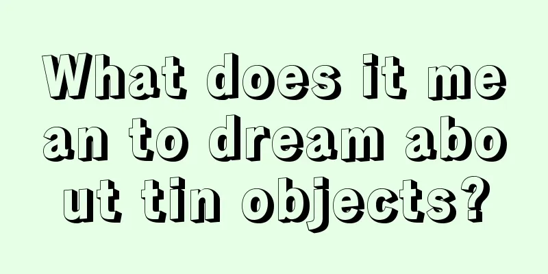 What does it mean to dream about tin objects?