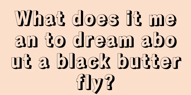 What does it mean to dream about a black butterfly?