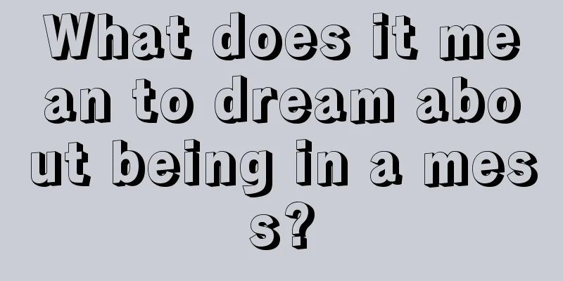 What does it mean to dream about being in a mess?